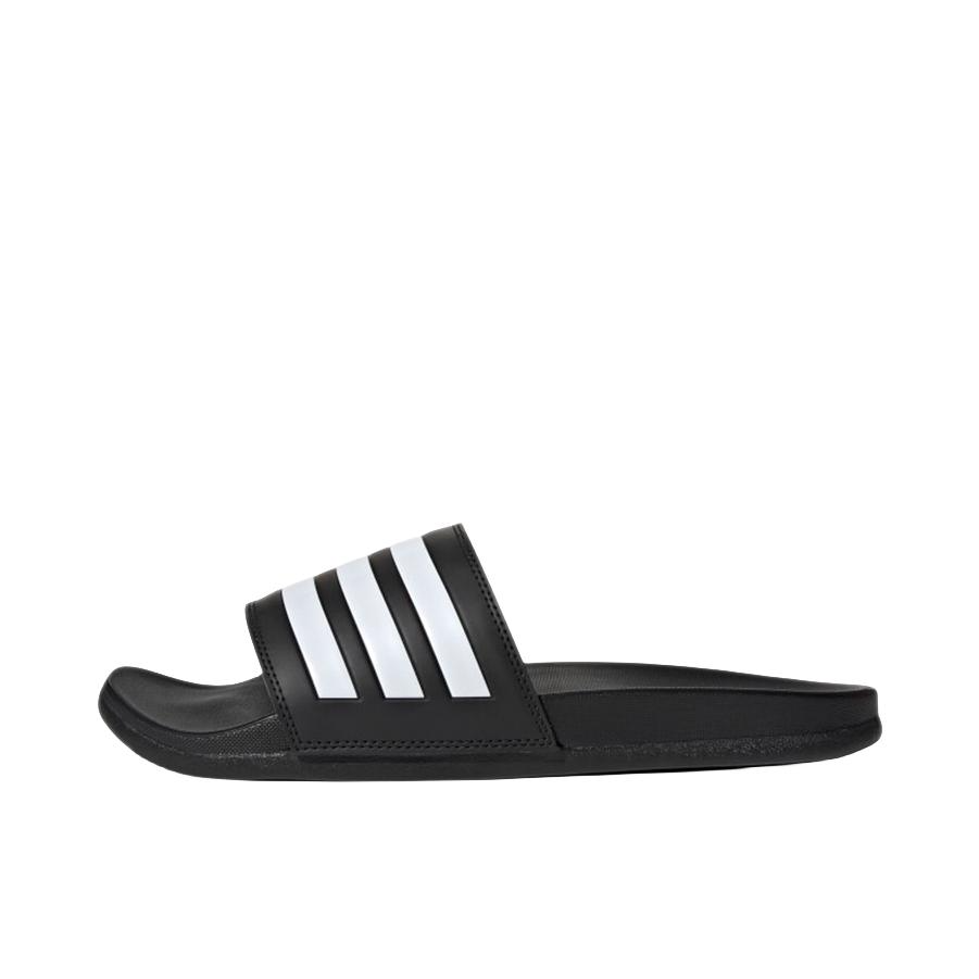 推荐商品：adidas Adilette Comfort 防滑耐磨 轻便透气 简约 防水 舒适百搭一字 休闲 拖鞋 芯黑/云白