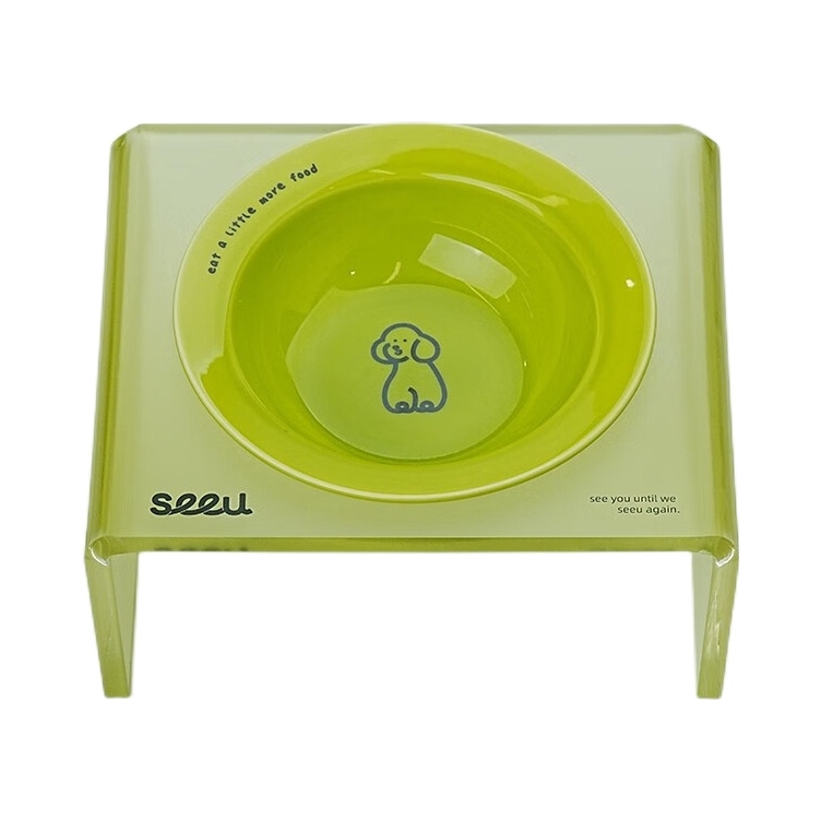 推荐商品：希由咖啡 10077036412392 宠物碗 防打翻干饭保护颈椎