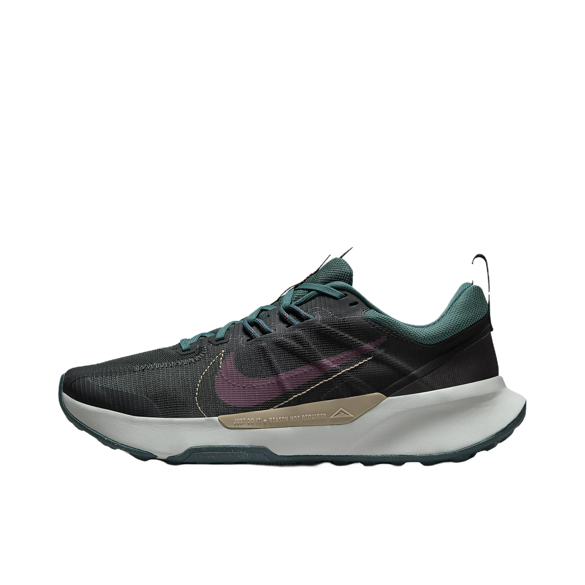 推荐商品：Nike Juniper Trail 2 跑鞋 越野缓震织物运动圆头轻便训练 黑色/绿色