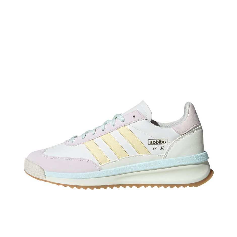 推荐商品：【王安宇同款】adidas Originals SL72 RTN 复古 防滑耐磨 系带 低帮 运动休闲鞋 汉玉白/黄色/粉色