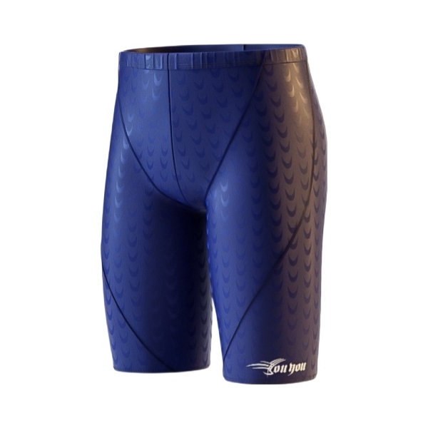 推荐商品：YOUYOU/佑游 大码速干防尴尬五分平角泳裤 25255K 蓝/五分