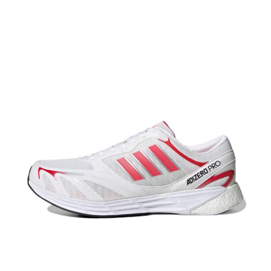 推荐商品：adidas Adizero Pro V1 Dna 跑鞋 减震防滑耐磨透气休闲缓震 白色/红色