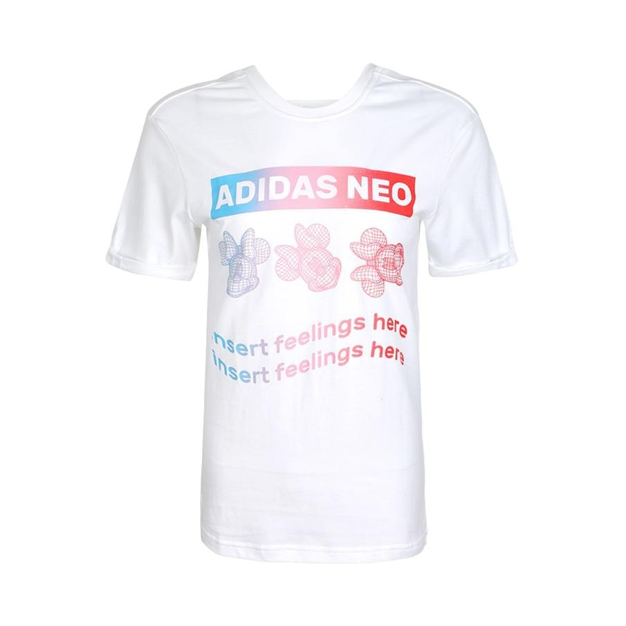 adidas 圆领休闲字母印花短袖T恤 EI4553