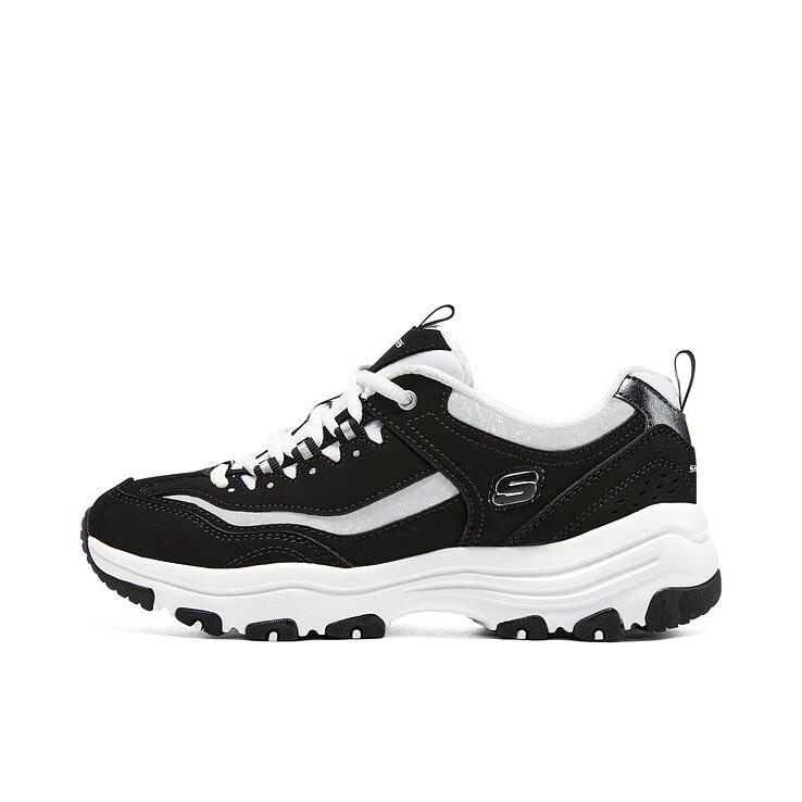 推荐商品：Skechers/斯凯奇 I-Conik 奥利奥 老爹鞋 熊猫鞋 厚底增高复古时尚缓震透气运动休闲轻便 女款/黑色/白色/多彩色
