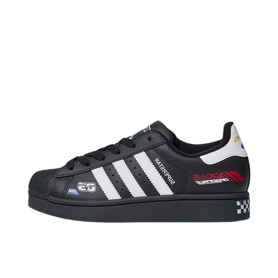 推荐商品：adidas Originals Superstar 2 板鞋 复古防滑耐磨贝壳头贴合圆头支撑 大童/正黑色/白色