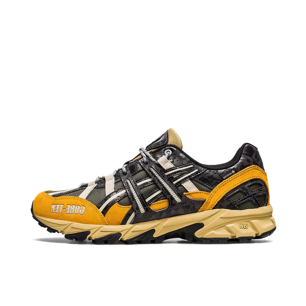 推荐商品：Asics/亚瑟士 Gel-Sonoma 15-50 GTX 跑鞋 复古网布透气防滑耐磨舒适轻便合成革织物越野 atmos x Grip Swany三方联名/棕色/灰色/黄色