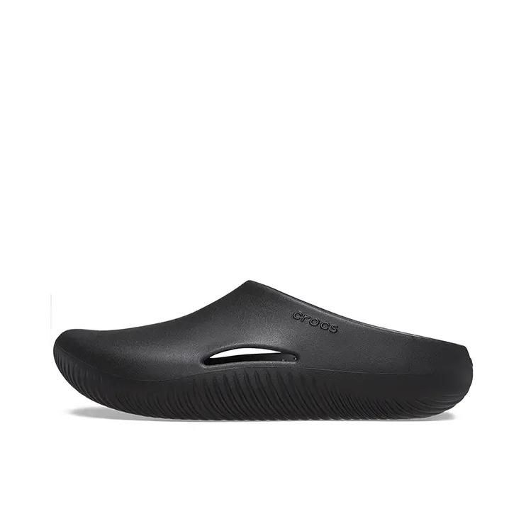 推荐商品：Crocs/卡骆驰 Mellow 面包 舒适轻便 耐磨防滑 静音 包头 防磨 一脚蹬 橡胶底 百搭 洞洞鞋 拖鞋 黑色