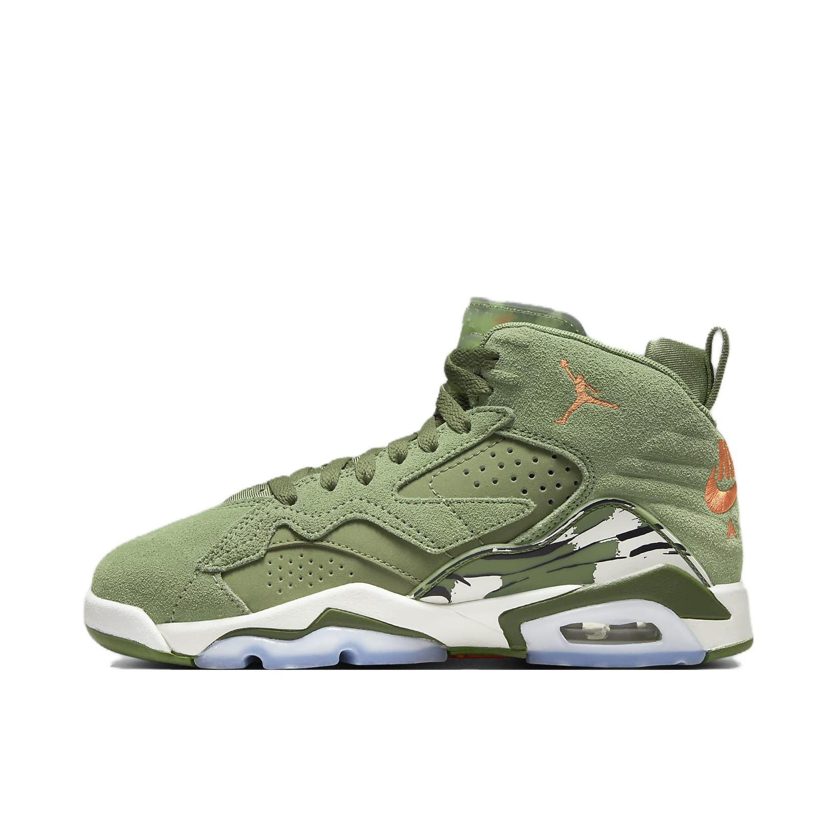 推荐商品：Air Jordan 7 运动休闲鞋 时尚防滑耐磨复古支撑合成革网布潮流 大童/绿色