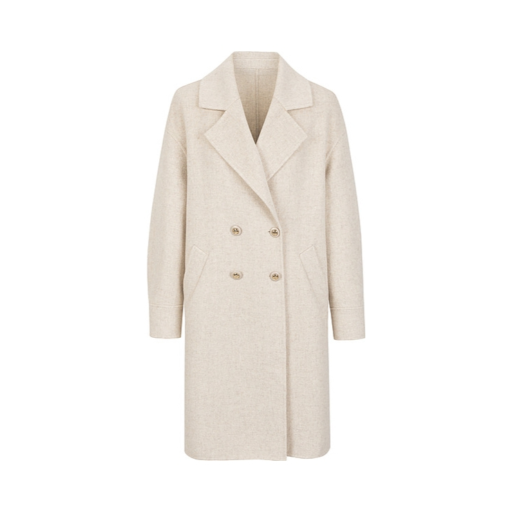 推荐商品：Y.SING/衣香丽影  赫本风韩版100%绵羊毛双面毛呢外套 女装 BDY32309101 奶油米