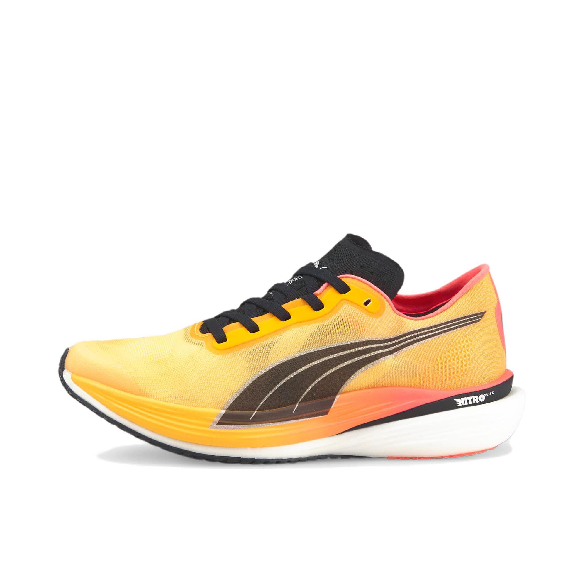 推荐商品：Puma/彪马 Deviate Nitro Elite 2 碳板 网布 缓震轻便 防滑耐磨 舒适透气 织物 休闲百搭 跑鞋 黄色/红色/黑色