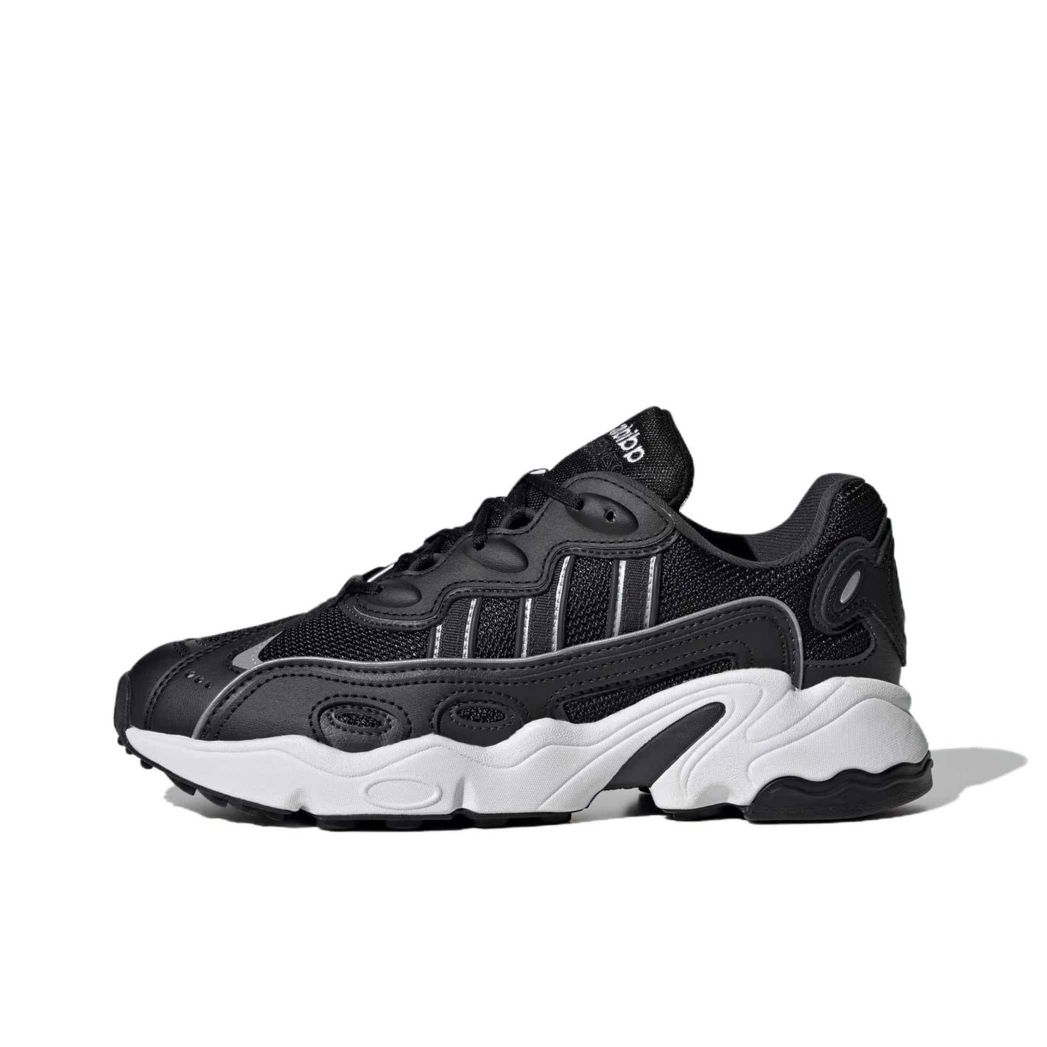 推荐商品：adidas originals Ozweego 3 运动休闲鞋 防滑耐磨网布透气减震轻便复古百搭 黑色/白色