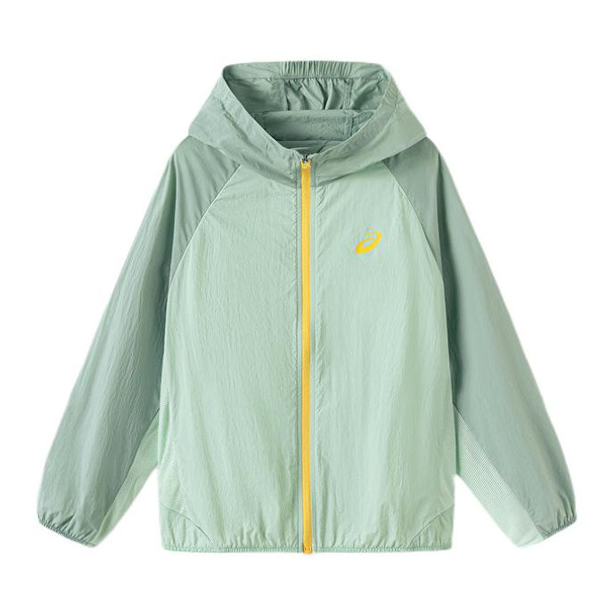 推荐商品：Asics/亚瑟士童装 UPF50+透气轻薄梭织防晒衣 中大童 33225105 绿