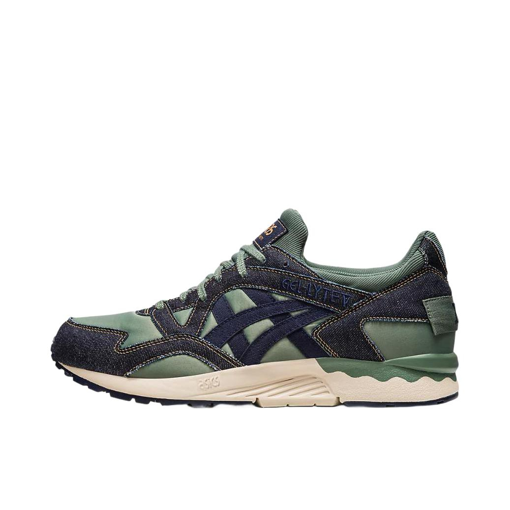 推荐商品：Asics/亚瑟士 Gel-Lyte V 跑鞋 减震回弹耐磨防滑舒适透气百搭时尚复古织物低帮 橄榄绿/黑色