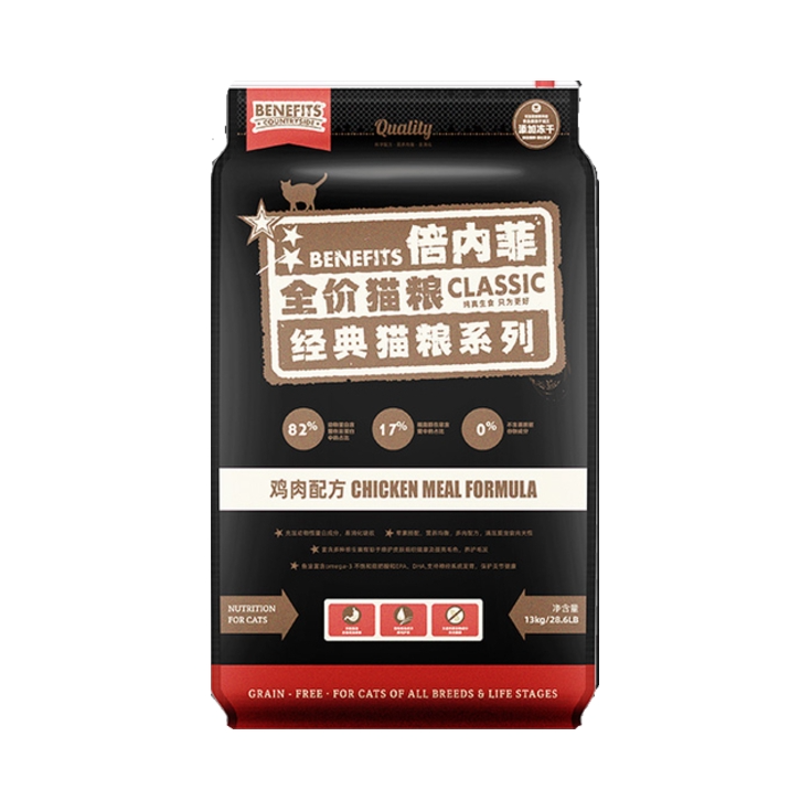 推荐商品：benefits/倍内菲 繁育系列全价全期鸡肉味 猫粮 高营养密度低消化负担