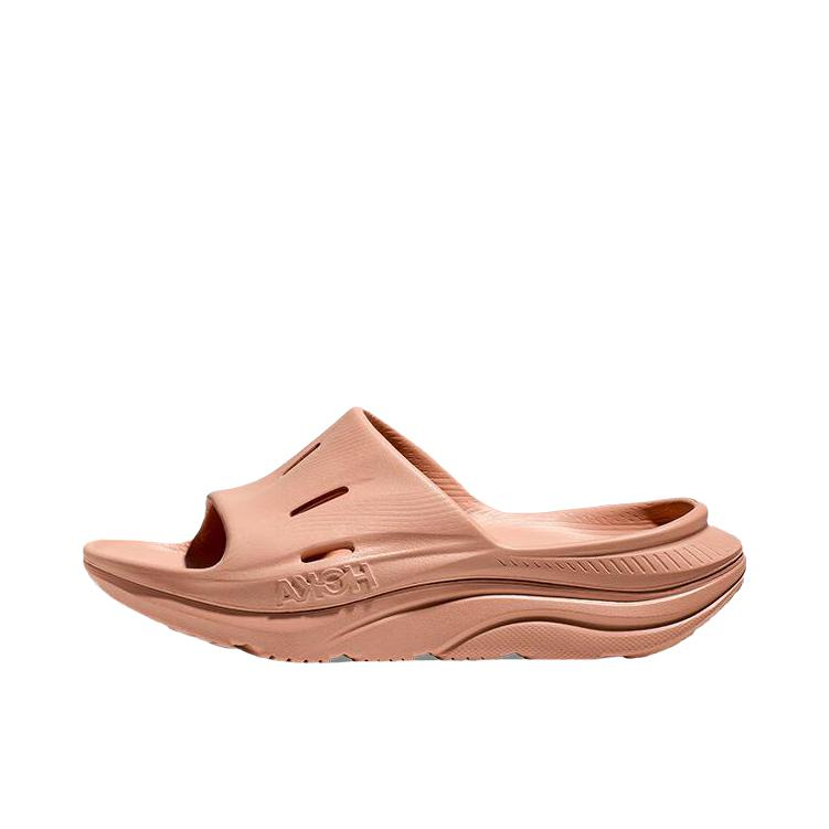 推荐商品：HOKA ONE ONE ORA Recovery Slide 3 软底 轻量 防臭一脚蹬 一字 橡胶底 防滑 防磨 缓震 拖鞋 褐色