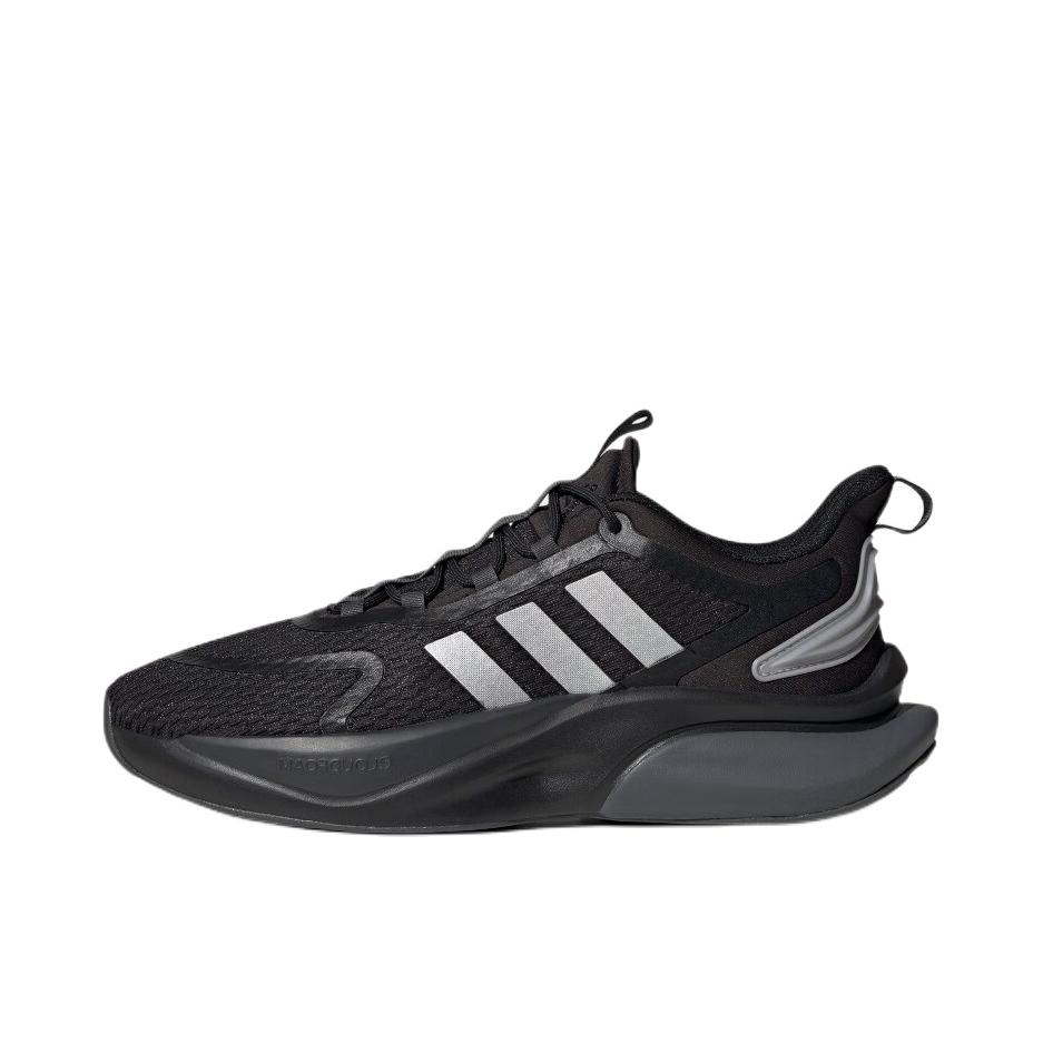 推荐商品：adidas Alpha Bounce+ 跑鞋 缓震防滑耐磨轻质网面透气织物轻运动 黑色/银色