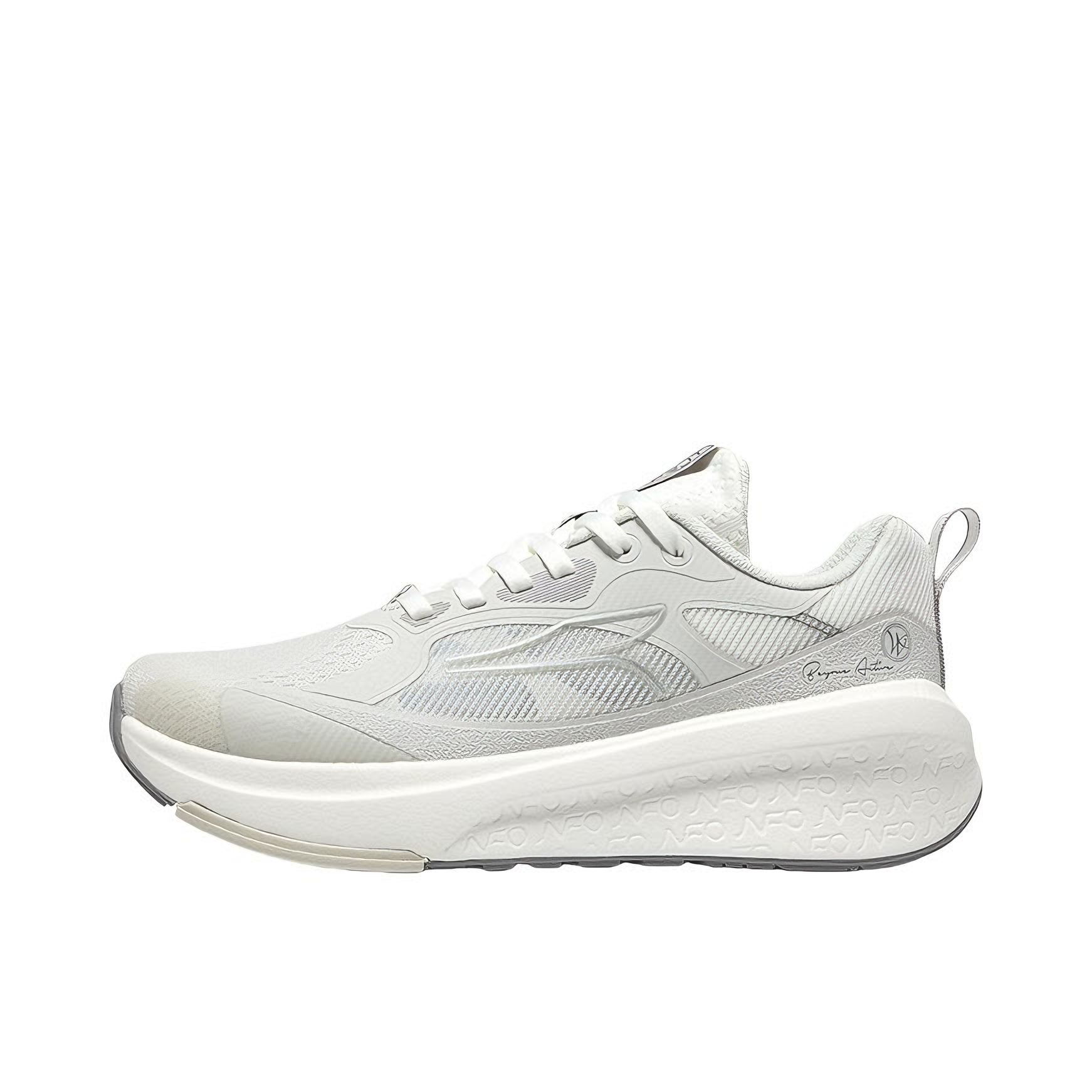 推荐商品：361度 灵汐 跑鞋 舒适透气网面轻便缓震时尚潮流 女款/南极灰/羽毛白