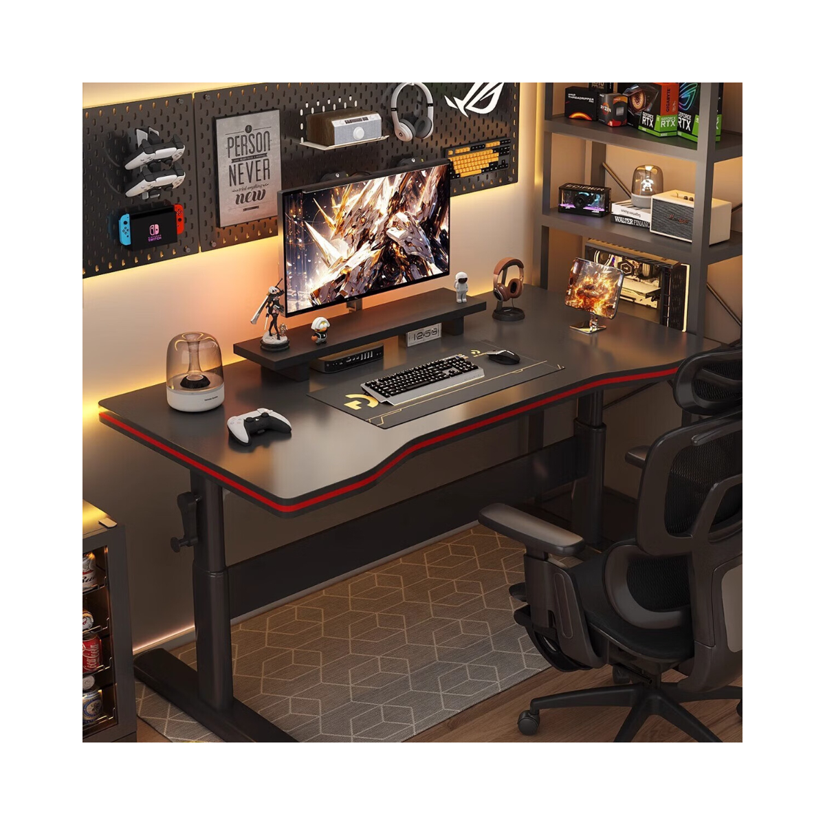 推荐商品：小匠材 卧室系列 手摇升降款 人造板 电脑桌