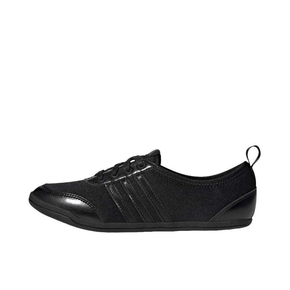 推荐商品：adidas Diona Ballet 运动休闲鞋 防滑耐磨舒适减震低帮橡胶芭蕾风薄底 女款/黑色/亮金属铁灰