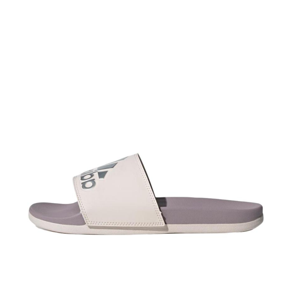 推荐商品：adidas Adilette Comfort 防滑耐磨 轻便透气 简约 防水 舒适百搭一字 休闲 拖鞋 卡其色/银色