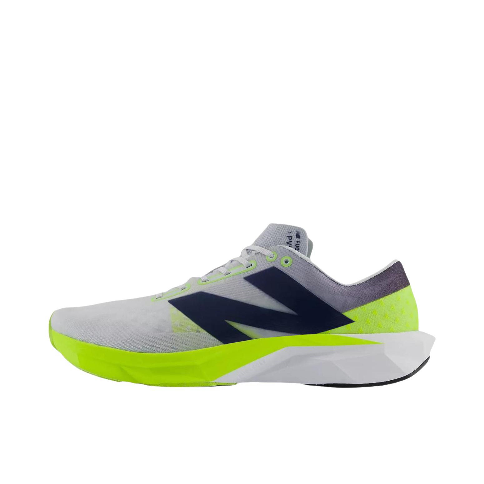 推荐商品：New Balance FuelCell PVLSE 跑鞋 缓震防滑耐磨竞速轻量回弹合成革 D宽/灰色/白色 