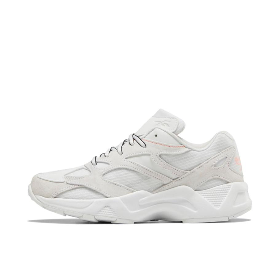 推荐商品：Reebok/锐步 Aztrek 96 跑鞋 减震耐磨复古舒适透气织物运动轻便防滑 白色/灰色/粉色