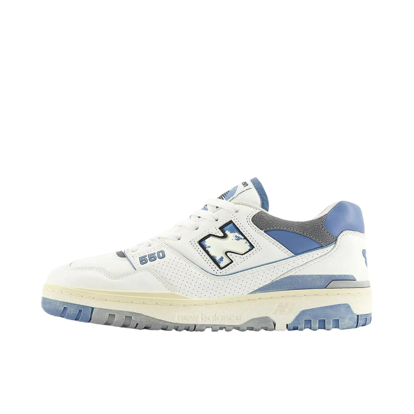 推荐商品：New Balance 550 复古 舒适 百搭 减震透气 防滑耐磨 潮流 运动休闲鞋 D宽/蓝色/白色