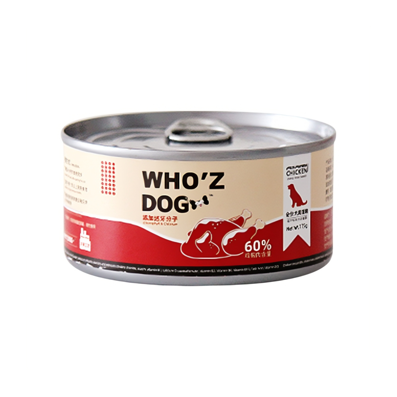 推荐商品：WHO'Z DOG/谁的狗 鸡肉味狗狗全价主食罐头湿粮拌饭洁牙护齿