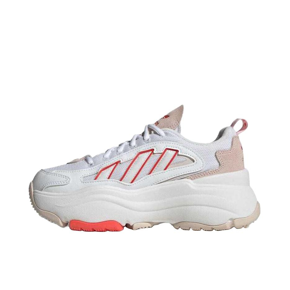 推荐商品：adidas Originals  Ozgaia  防滑耐磨 减震 网面透气 厚底  增高鞋 老爹鞋 白色/红色/米色 
