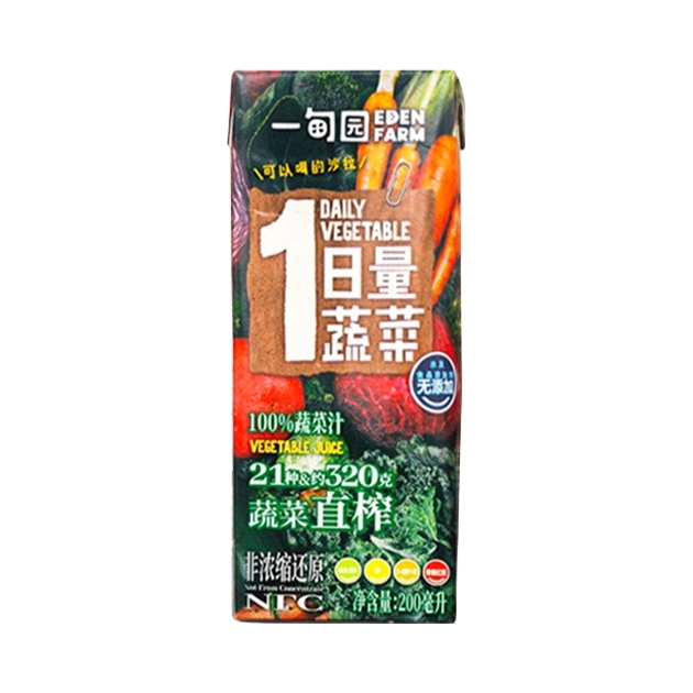 推荐商品：Eden Farm/一甸园 非浓缩 100%蔬菜汁 盒装