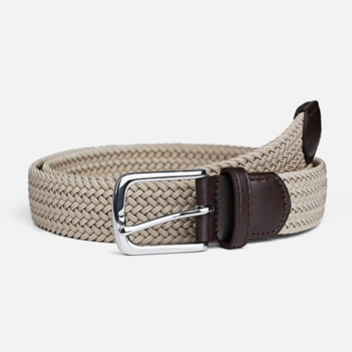 推荐商品：GoldParko/金柏高 休闲免打孔针扣编织帆布腰带 3C728