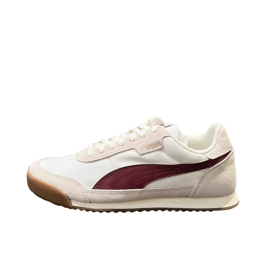 推荐商品：Puma/彪马 TURINO II NYLON 运动休闲鞋 拼接系带低帮防滑耐磨缓震胶底复古时尚足球风薄底耐穿 米色/红色