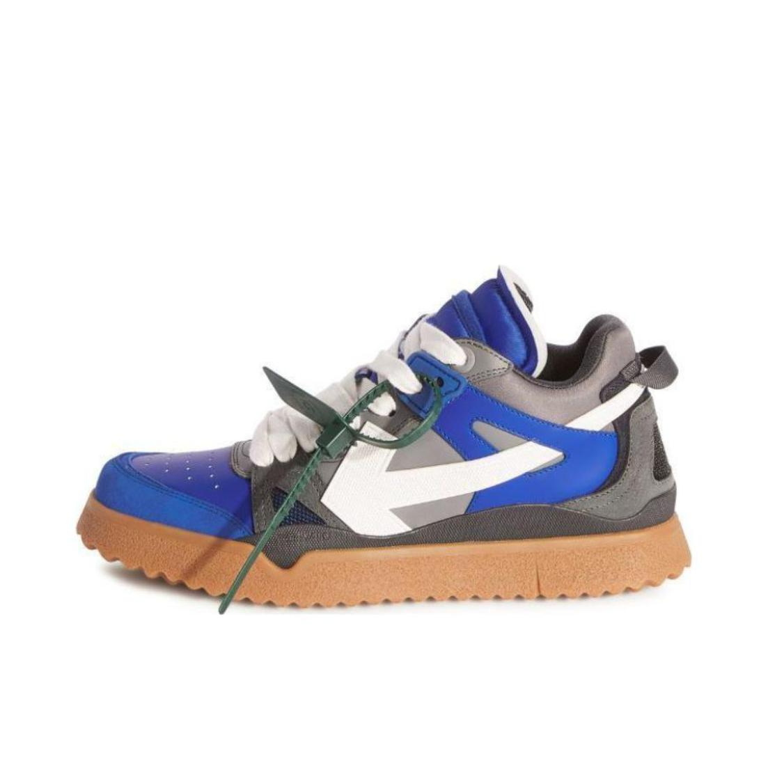推荐商品：OFF-WHITE New Mid Top Sponge OMIA234F22LEA0012510 耐磨 圆头 时尚 板鞋 蓝色/雪白/灰色