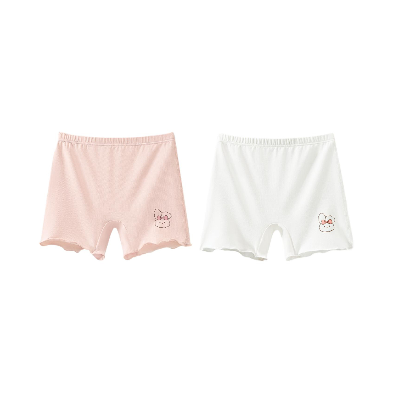 推荐商品：尼多熊童装 防走光莫代尔打底裤 女中小童 TB861 粉+白/2条装