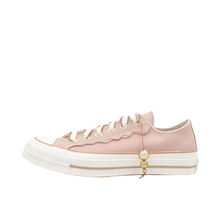 推荐商品：Converse/匡威 Chuck Taylor All Star 帆布鞋 常青款轻便防滑耐磨百搭复古圆头减震贴合高帮 女款/淡粉色/白色