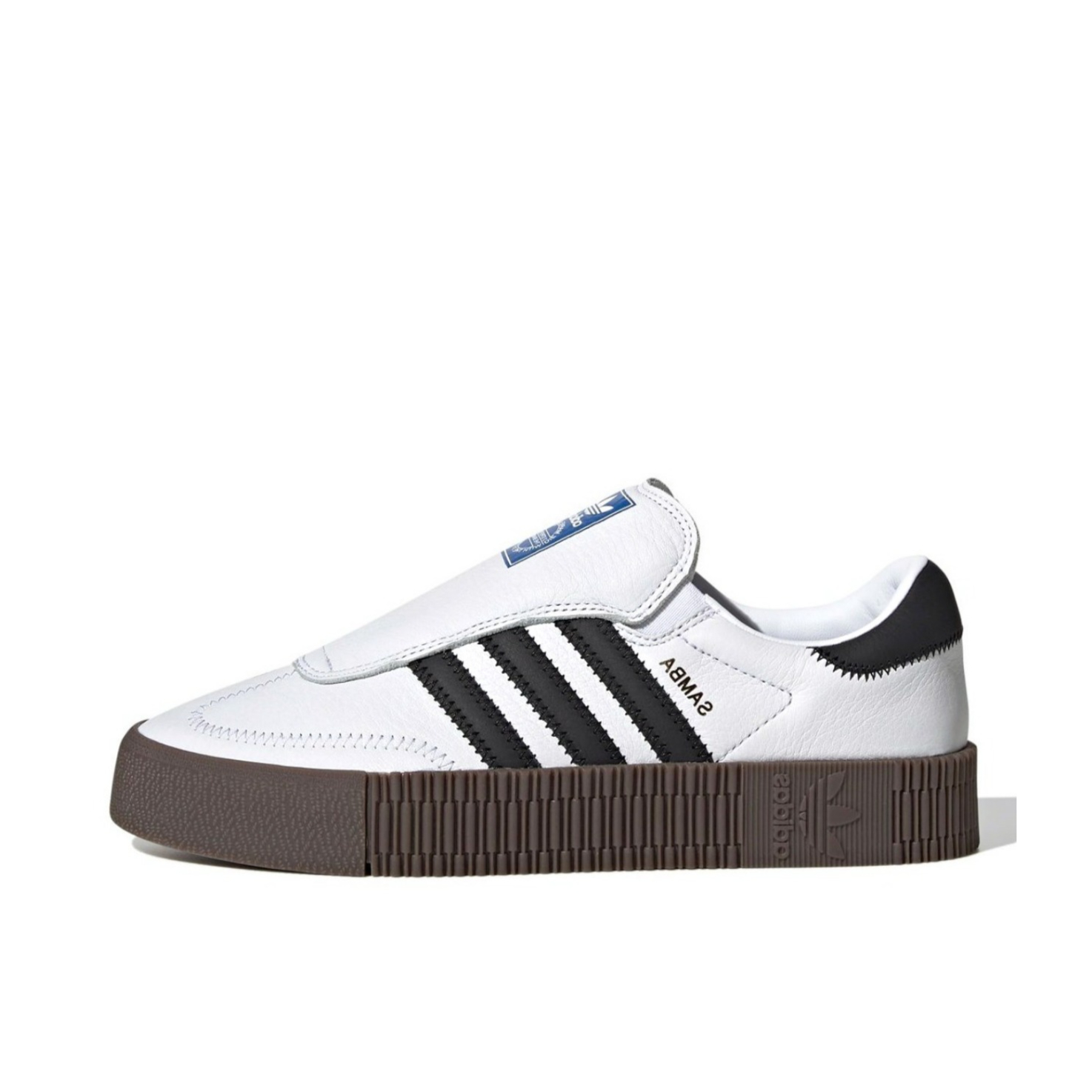 推荐商品：adidas Originals Sambarose 板鞋 防滑耐磨复古运动防水包裹性 白色/黑色/棕胶底
