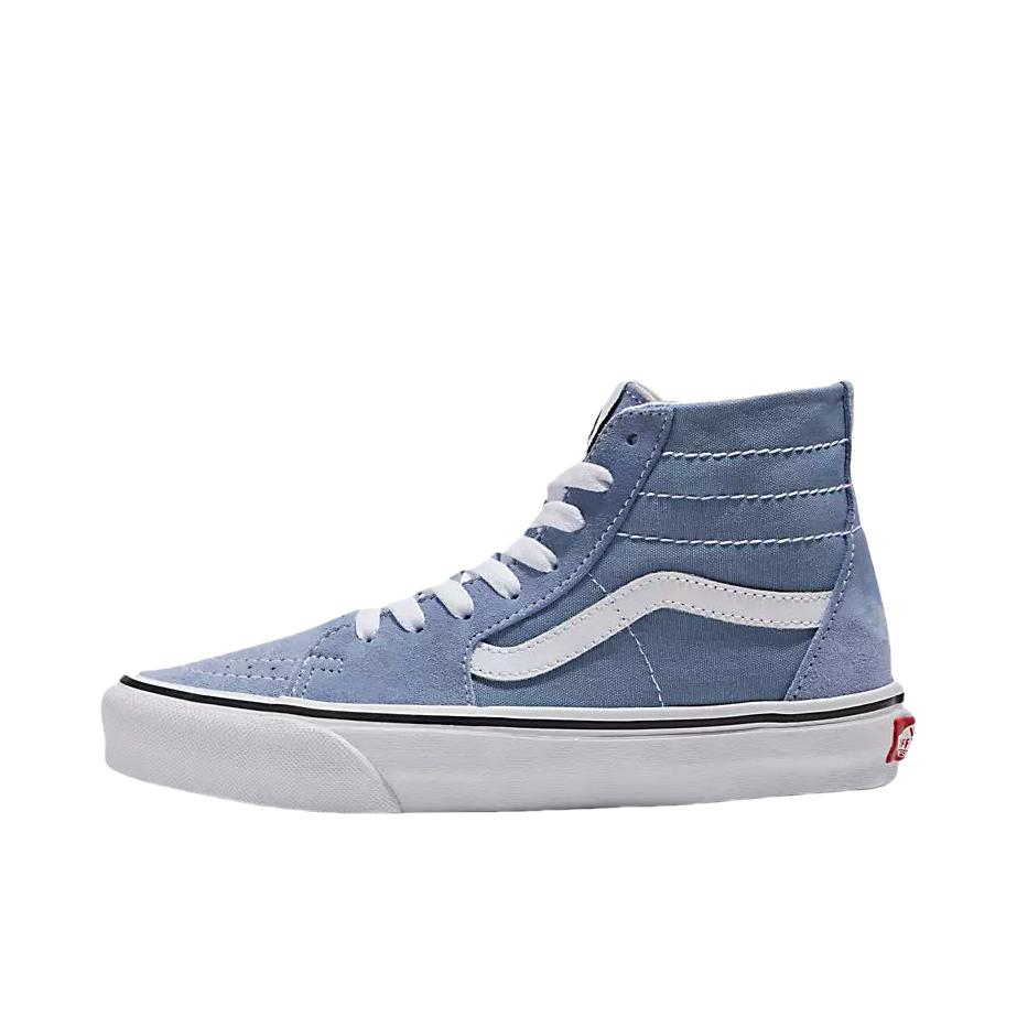 推荐商品：Vans/范斯 SK8-Hi 板鞋 潮流经典拼接复古街头厚底 白色/天蓝色