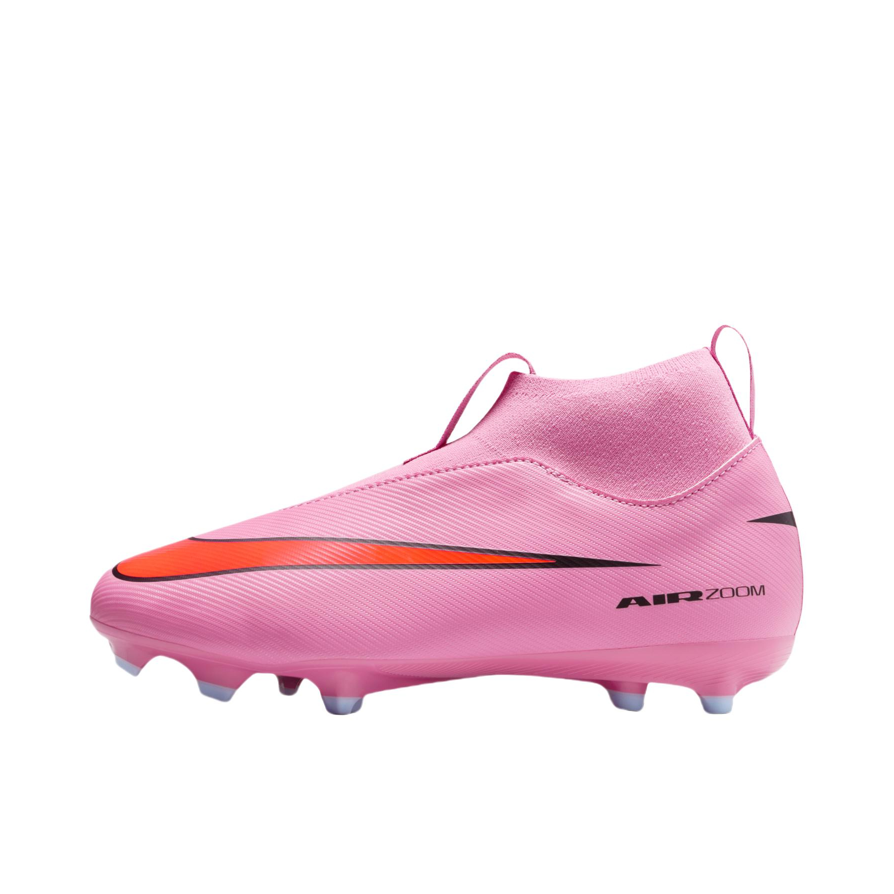 推荐商品：Nike Zoom Mercurial Superfly 10 Academy FG/MG 中端 混钉 多种场地 防滑耐磨 足球鞋 大童/神秘火烈鸟红/黑色/鲜橙红