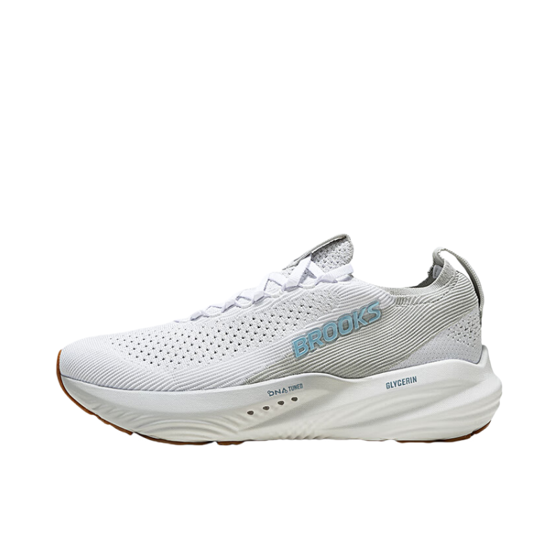 推荐商品：Brooks/布鲁克斯  Glycerin 22  甘油 22  减震透气 支撑 长跑  跑鞋 白色/蘑菇灰/蓝色