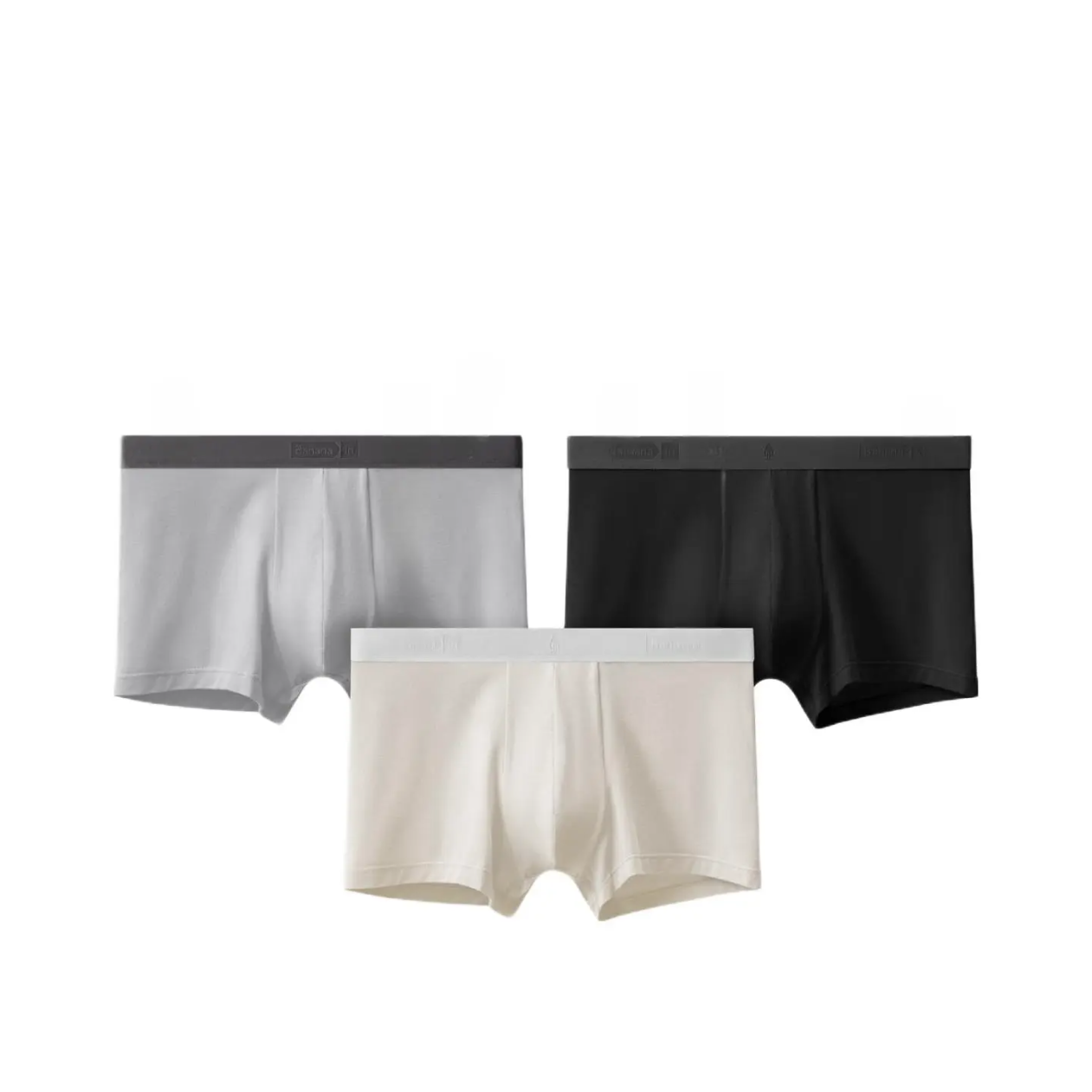 推荐商品：【得物专供】Bananain/蕉内 马年结婚抗菌透气防夹臀红运纯棉裆中腰男士平角内裤 3PBU301PP 粉末灰+黑+石墨灰/3条装