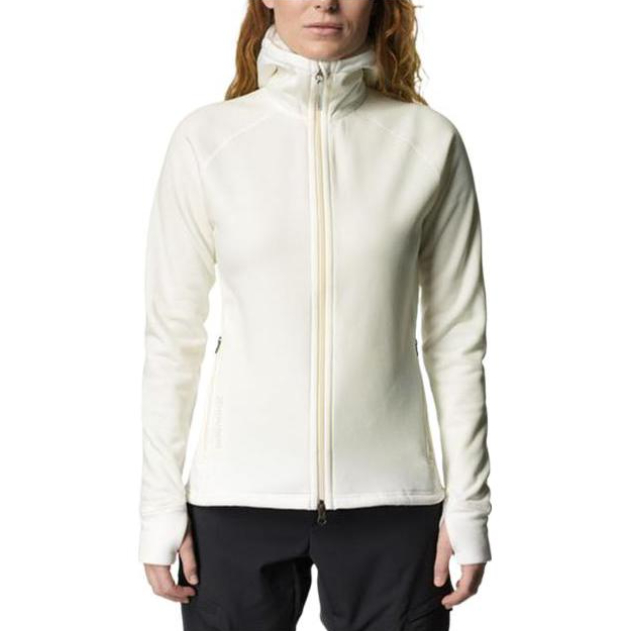 推荐商品：Houdini/胡丁尼 Power Houdi魔术大师透气耐磨拉链开衫抓绒衣 女装 125984 纯白