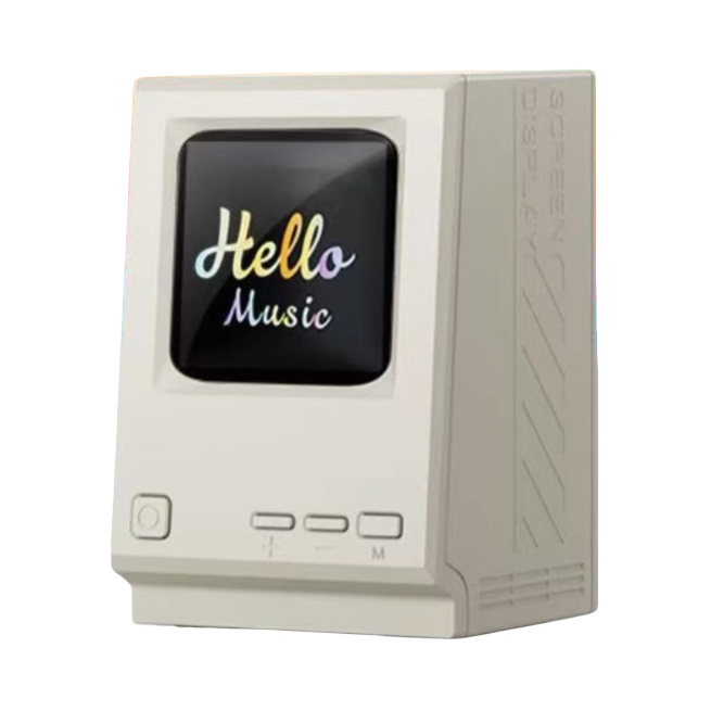 推荐商品：cnon/潮弄 复古小电脑 便携蓝牙音响 图文投屏 立体声 可做桌面闹钟