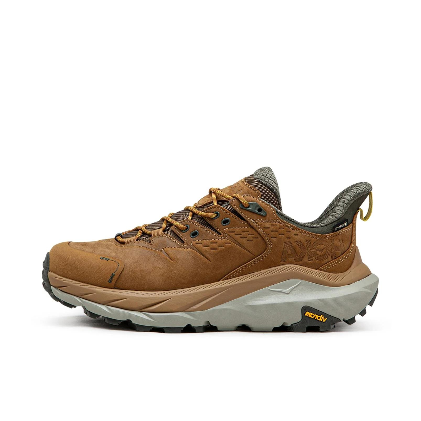 推荐商品：HOKA ONE ONE Kaha 2 GTX 舒适 防水 防滑耐磨 徒步鞋 户外鞋 褐色/灰色/白色