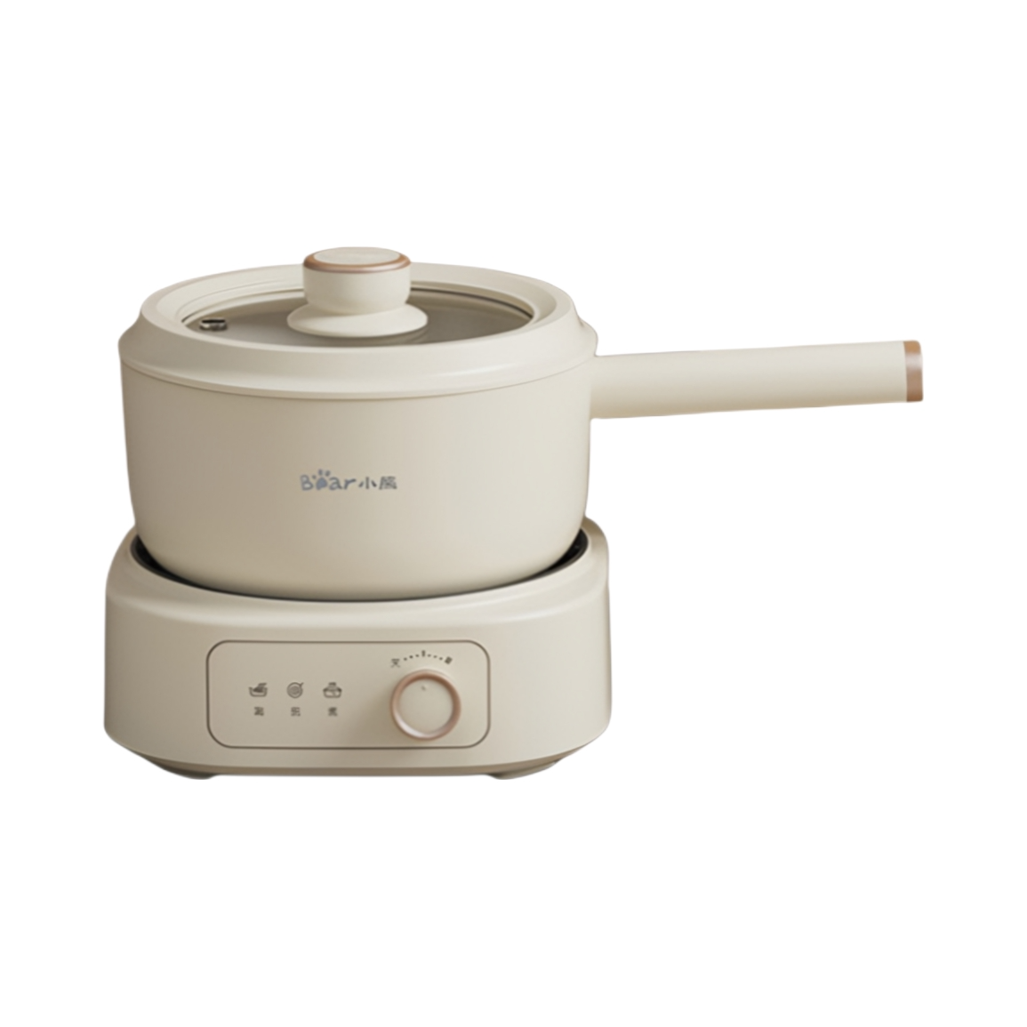 推荐商品：Bear/小熊 DHG-D25D1 电煮锅 2.5L 多功能锅 家用 宿舍 蒸煮煎炒 双人 泡面 可拆洗 蒸煮一体