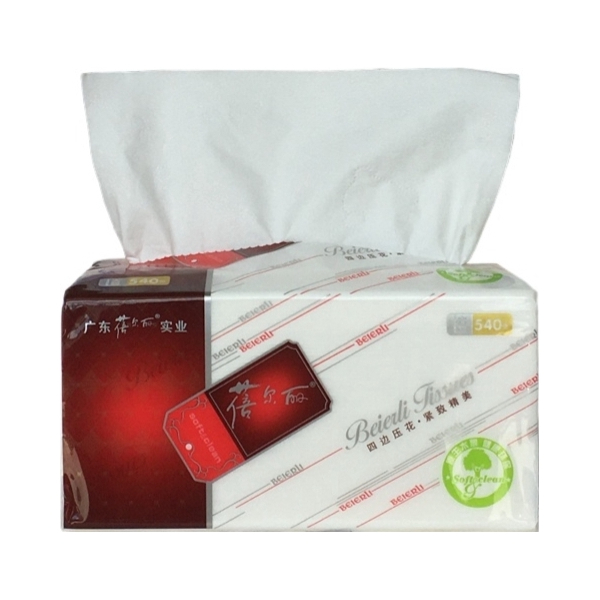 推荐商品：蓓尔丽 玛瑙红系列 4层 干湿两用抽纸 木浆