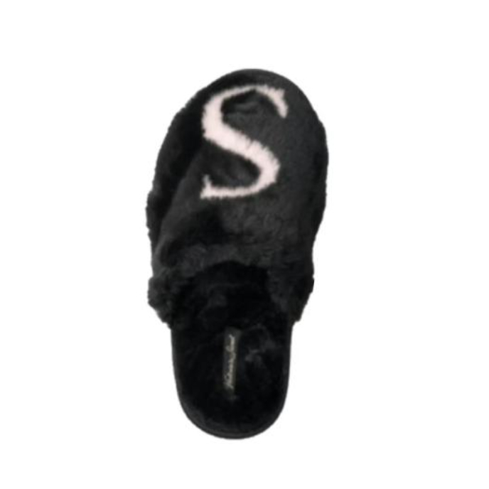 推荐商品：Victoria's Secret/维多利亚的秘密 简约 家居 包趾 平跟 可爱 冬季拖鞋 111914433MQ4 女款/黑色