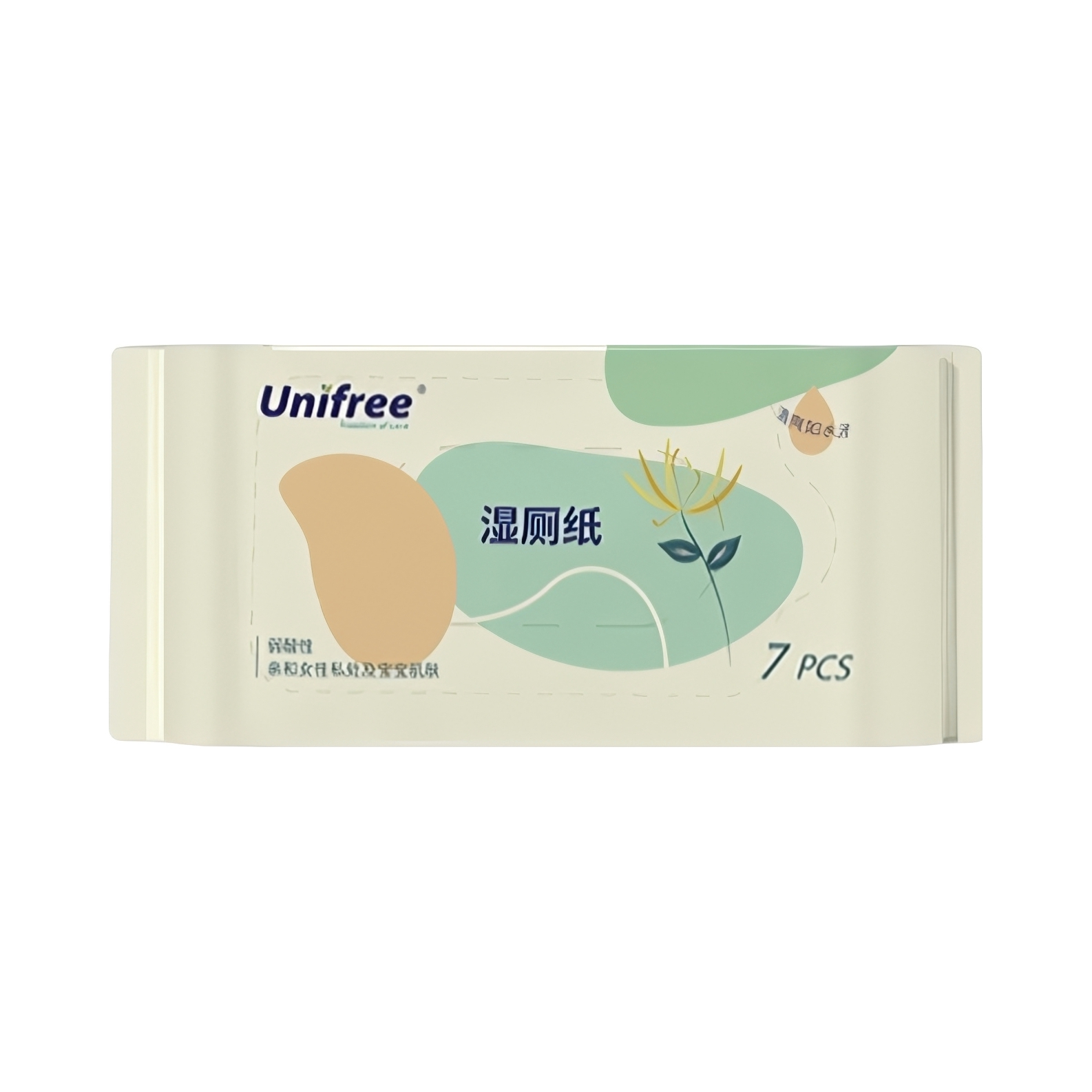 推荐商品：unifree 原生木浆系列 迷你款 湿厕纸 袋装 擦屁屁可冲马桶可降解