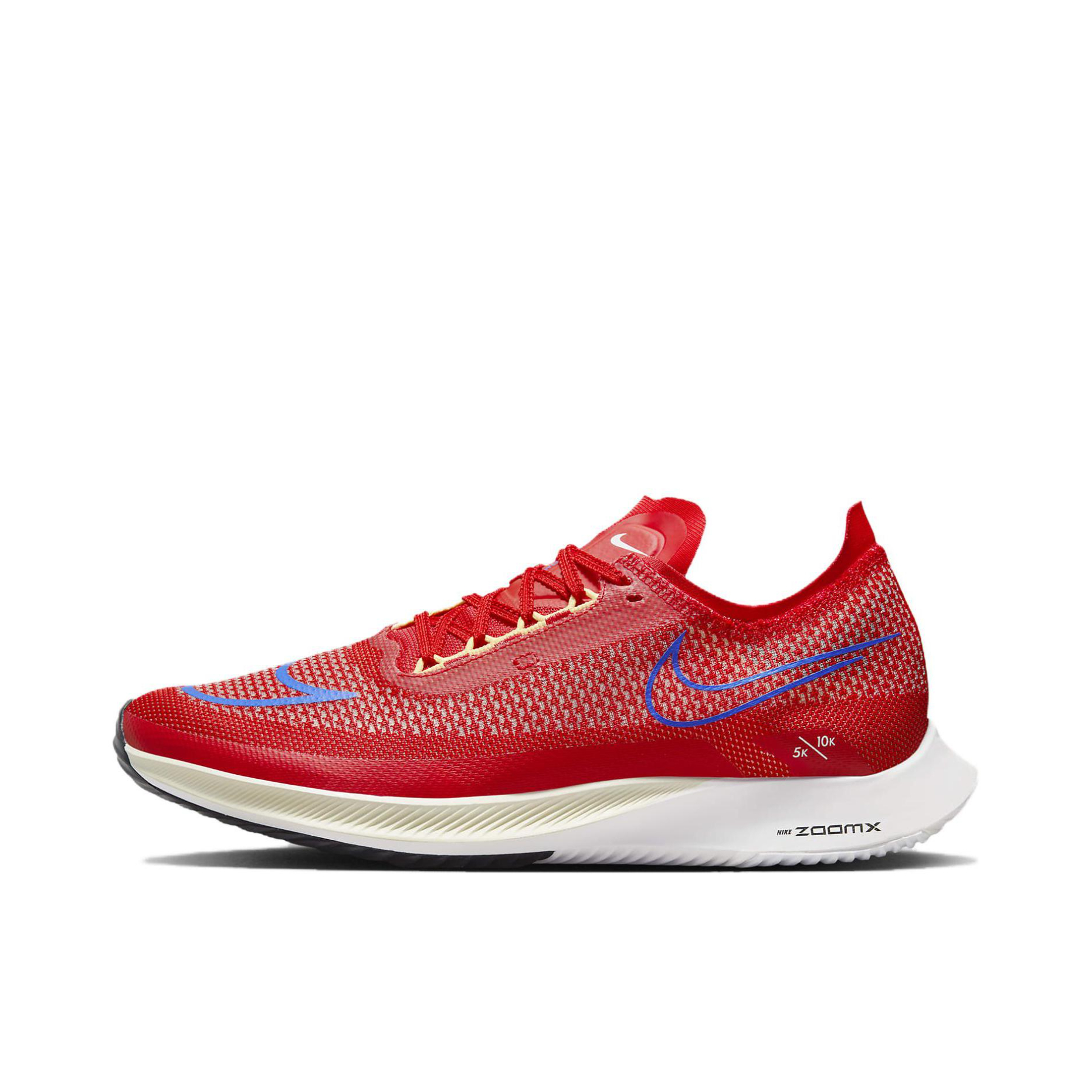 推荐商品：Nike ZoomX Streakfly Proto 跑鞋 公路竞速缓震织物碳板泡棉 红色