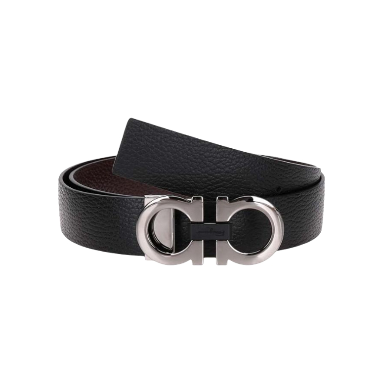 推荐商品：【送礼推荐】Salvatore Ferragamo/菲拉格慕 男士平滑扣双面牛皮革腰带 678783