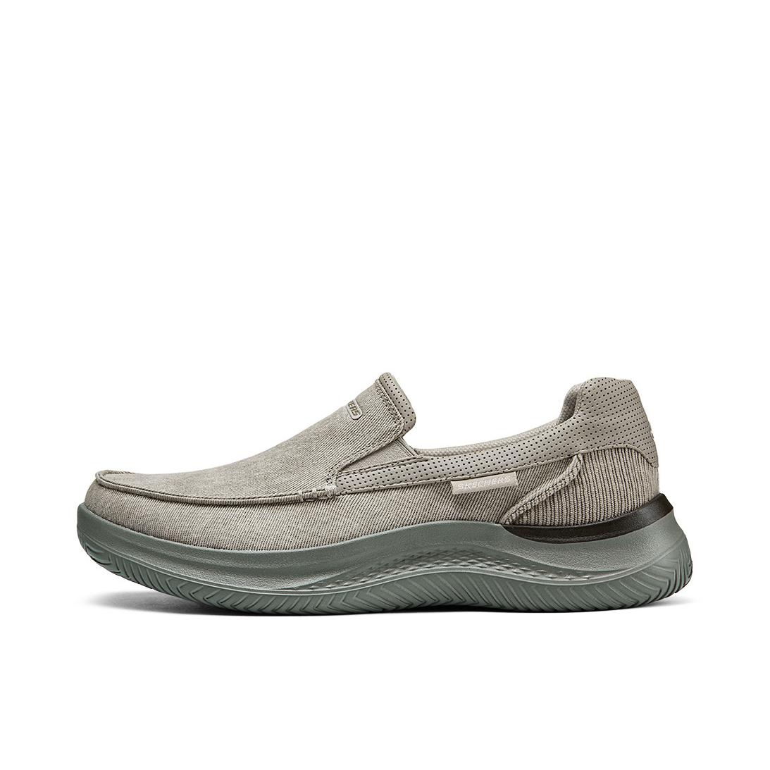 推荐商品：Skechers/斯凯奇 Hasting Fielden 网布透气 轻质 耐磨缓震 低帮 时尚 一脚蹬 运动休闲鞋 灰褐色